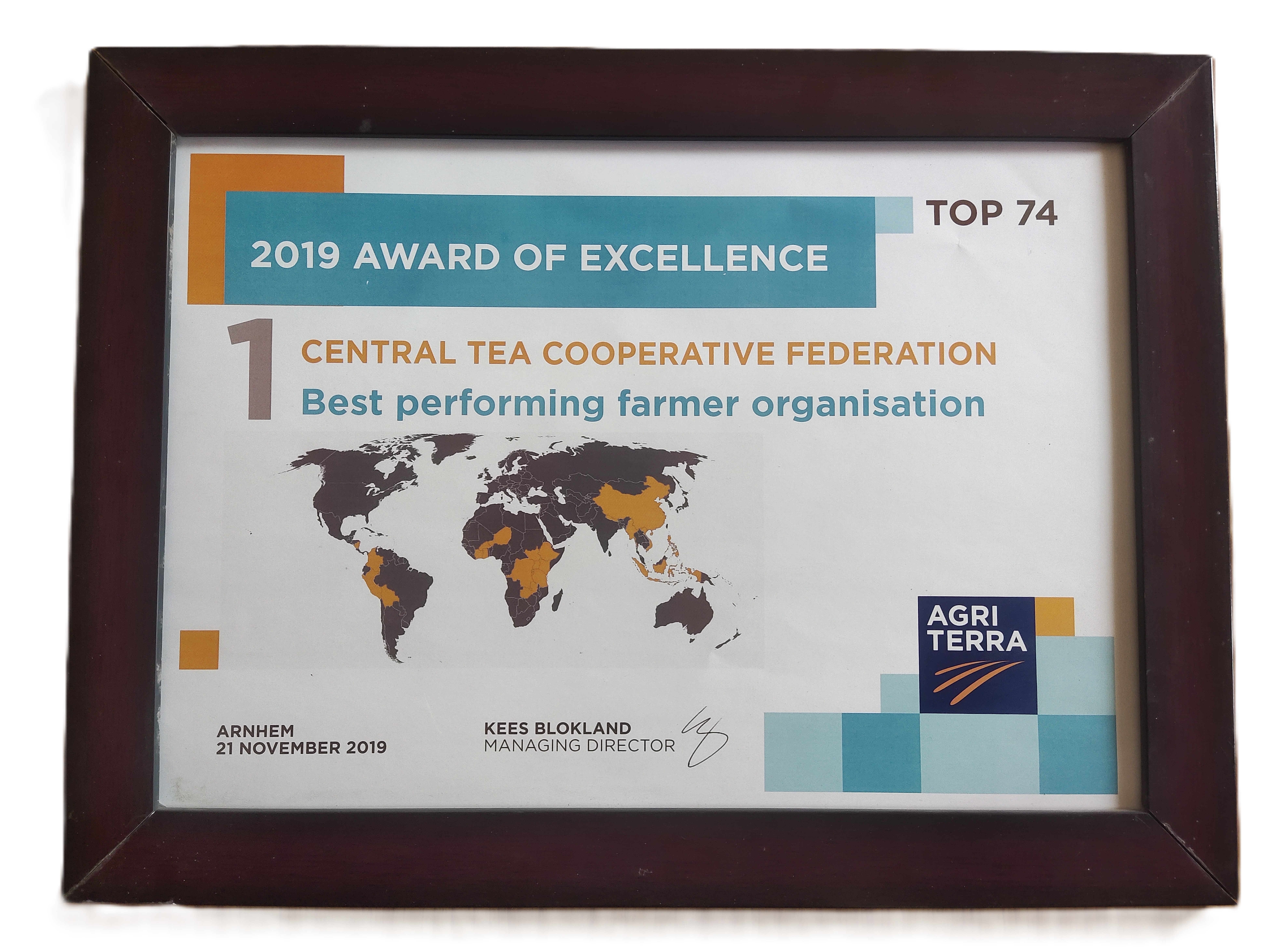 Award from Agriterra 2019